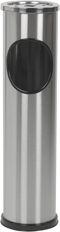 Posacenere Cestino Bar Ristorante Argento Getta carte In acciaio inox 15 o 20 cm - Immagine 1 di 4