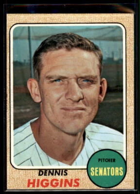 1968 Topps  Dennis Higgins  #509 Washington Senators - Image 1 of 2