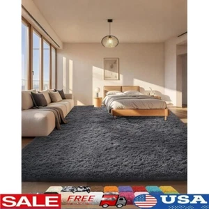Fluffy Shaggy Area Rug Soft Plush Carpet Non-slip Indoor Home Decor Kids Pets US - Picture 1 of 9