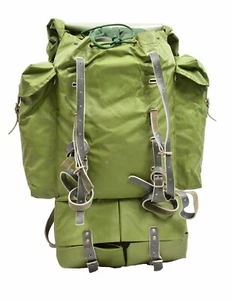Original Rucksack Tragegestell der Finnische Armee  Grün/Grau 100 Liter Leder - Bild 1 von 4