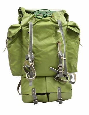 Original Rucksack Tragegestell der Finnische Armee  Grün/Grau 100 Liter Leder - Bild 1 von 4