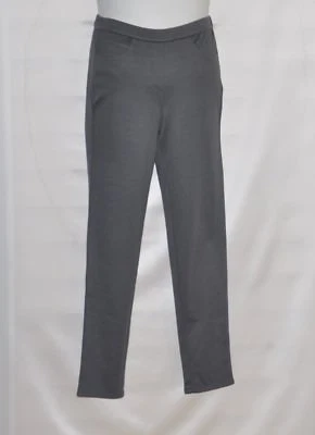 Bob Mackie Ponte 针织直筒裤 XS 码 灰色 — 第 1/2 张图片