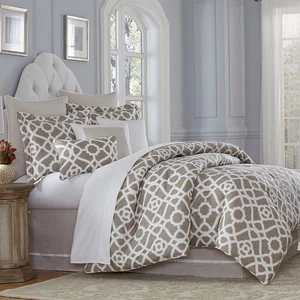 AICO Furniture - Harper 9 Piece Queen Comforter Set - Natural - Picture 1 of 1