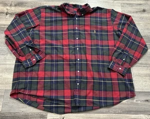 Polo Ralph Lauren Button Down Hemd Herren 4XB rot grün kariert kariert langarm - Bild 1 von 10