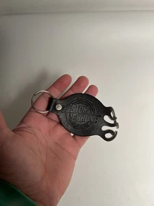 Llavero Cuero Llama Personalizado Cromo Harley Davidson Cuero Cremallera Tirador Motocicleta - Imagen 1 de 2