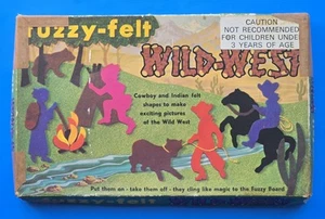 Fuzzy Felt Wild West 1972 Vintage Allan Industries 137 Filzformen insgesamt USA VERKÄUFER - Bild 1 von 15