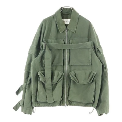 DRIES VAN NOTEN Dris Overdyed Cargo Jacket Khaki Used 5dfcaa35c855e0db133bc5ecf6 - Image 1 of 4