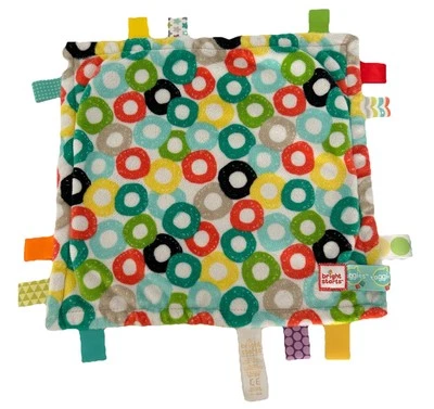 Bright Starts Taggies Lovey Security Blanket Colorful Circle Dots Reversible - Image 1 of 4