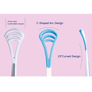 Portable Tongue Scraper Care Keep Fresh Breath Maker Cleaning Manual Toothbr-^- - Picture 1 of 16