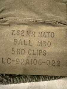 US 7.62 6 POCKET AMMO BANDOLIER Gulf War 1991 Pack Of Ten Excellent Condition - Picture 1 of 6