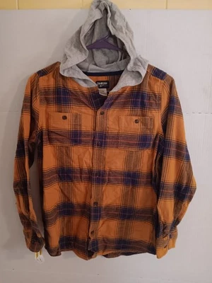 Camisa de franela con capucha Oshkosh Boy botones multicolor nueva con etiquetas $34.00 talla 14 Foto 1 de 4