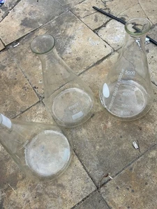 5l konischer Erlenmeyerkolben, Pyrexglas Laborglaswaren - Bild 1 von 1