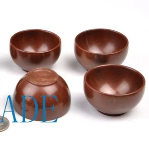 4pcs 2 1/16" Hand Carved Natural Muyu Stone Bowls/Cups - Picture 1 of 6