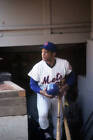 New York Mets Willie Mays With Bats In The Dugout During Gam - 1972 Old Photo