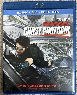 Mission: Impossible – Ghost Protocol (Blu-ray + DVD, 2011) Tom Cruise - Like New - Image 1 of 2