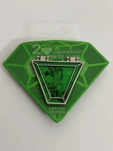 Disney Parks Pin 20th Anniversary Trading Minnie Mouse Pin Emerald LE 4000 New - Picture 1 of 9