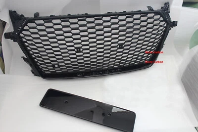 TTRS Style Honeycomb Grill Black Grille For 2015 15 2016 16 2017 17 AUDI TT - Image 1 of 3