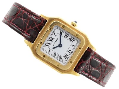 DAMENUHR CARTIER SANTOS DUMONT 18K GELBGOLD UNPOLISHED 23MM MANUAL REF. 96062 - Bild 1 von 4