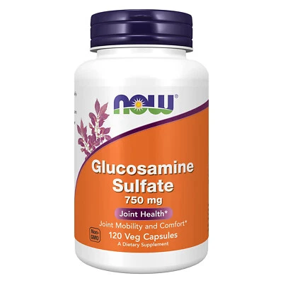 NOW FOODS Sulfato de Glucosamina 750 mg 120 Cápsulas Vegetales Foto 1 de 4