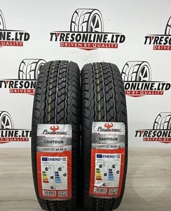 2 X 155 13C POWERTRAC COMMERCIAL 90/88Q 155/80R13C BRAND NEW TYRES C & B LABELS - Picture 1 of 3