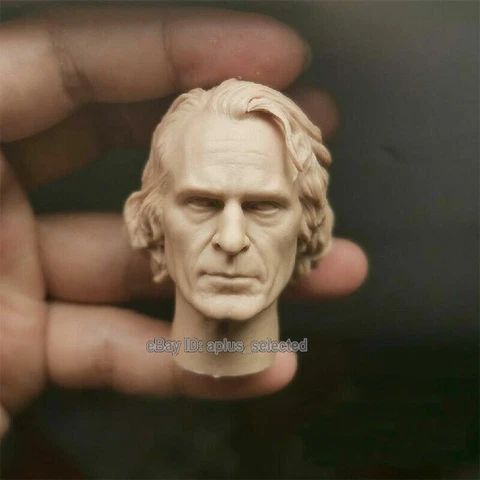 1/6 Head Sculpt The Joker Joaquin Phoenix DIY Unpainted Male For 12'' Figure Cover