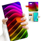 ( For Samsung S7 Edge ) Wallet Flipcase Cover Aj23856 Abstract Rainbow
