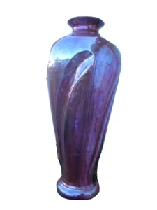Gannat Allier Art Era New Style Greber Metenier Enamel Stoneware Vase - Picture 1 of 12