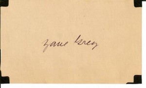 "Riders of the Purple Sage" Zane Grey Hand Signed 3X5 Card Todd Mueller COA