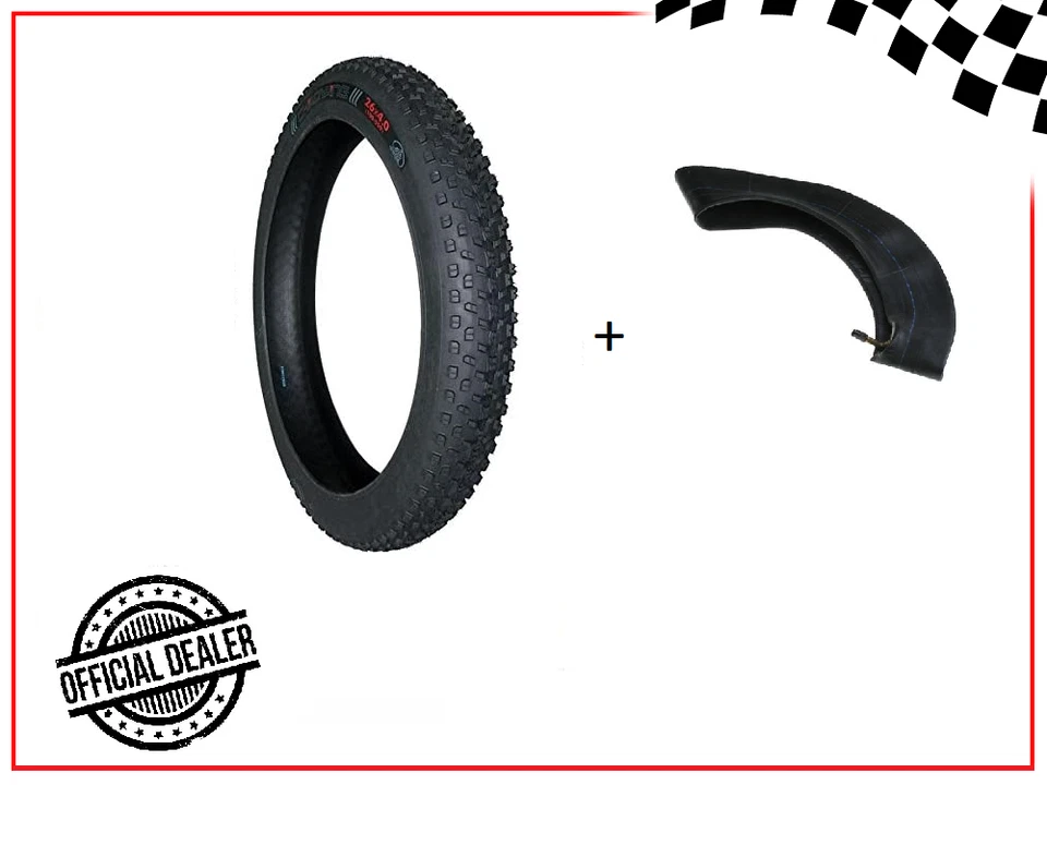 COPERTONE GOMMA PNEUMATICO + CAMERA D'ARIA 20 X 4.00 RIGIDO FAT BIKE ELETTRICA