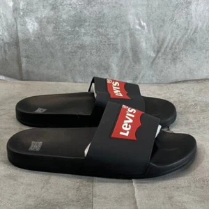 Sandalias sin cordones LEVI'S para mujer negras con ala de murciélago piscina 2 talla 10 - Imagen 1 de 9