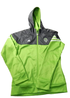 SEATTLE SOUNDERS FC kids ADIDAS hooded fleece jacket 2013 youth XL MLS Soccer - Image 1 of 4