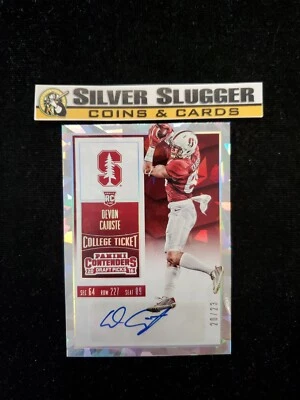 2016 Devon Cajuste Contenders Draft College Ticket Auto Cracked Ice /23 Stanford - Image 1 of 2