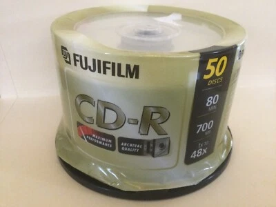 Fujifilm CD-R 50 pack 80min/700mb (48x writeable/new/sealed/spindle) - Image 1 of 3