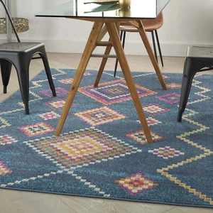 Passion Transitional Navy 5'3" x 7'3" Area Rug, (5x7) - Picture 1 of 4