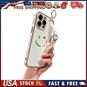 Case for iPhone 14 Pro 5G 2022 6.1 inch Love Heart Wrist Strap TPU Cover - Picture 1 of 10