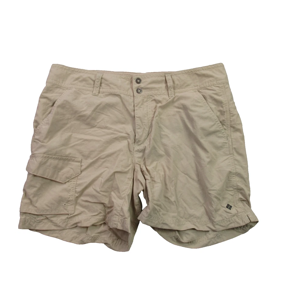 Columbia Shorts Womens 8 Lightweight Outdoors Cargo Pockets Beige - Image 1 of 4