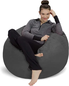 Bean Bag Chair - Plush, Ultra Soft - Memory Foam Bean Bag Chair with Microsuede - Picture 1 of 5
