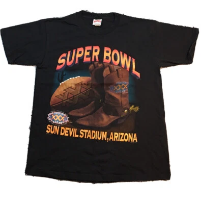 CAMISA SUPER BOWL XXX 30 VINTAGE 1996 GRANDE PARA HOMBRE NUEZ MOSCADA Foto 1 de 4