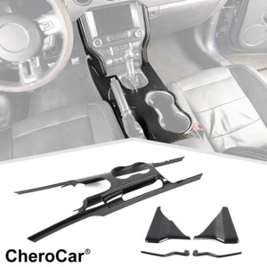 Kit de cubierta de moldura de panel de palanca de cambios de consola central 5X para Ford Mustang 2015+ - Imagen 1 de 13