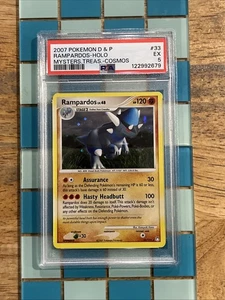GRADED PSA 5 2007 Pokemon D&P Rampardos - Holo Mysters.Treas - Cosmos #33 - Bild 1 von 2