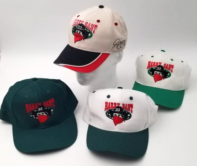 Lot of 4 Vintage Harry Gant #33 Hat Cap Black Green Snapback Nascar Foto 1 de 4