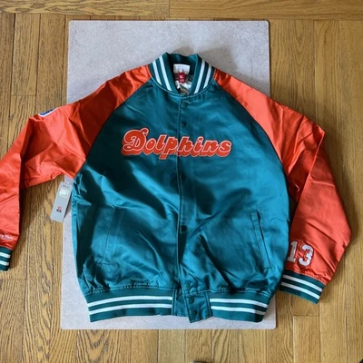 Chaqueta Bomber Miami Dolphins #13 Marino Mitchell & Ness Talla XL $150 Foto 1 de 4