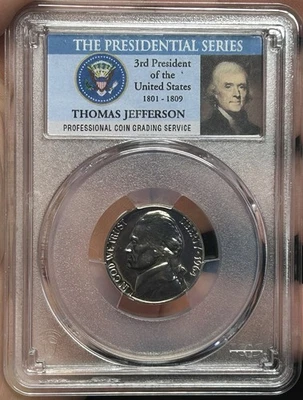 Níquel 1964 5 centavos 5C graduación profesional serie presidencial Pr67 Thomas Jefferson Foto 1 de 4