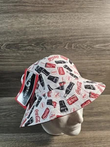 Coca Cola Store Reversible Unisex Bucket Hat Red & White  - Picture 1 of 4