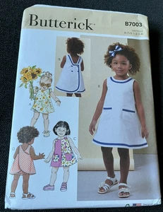 2024 Butterick Pattern B7003 Toddlers' Dresses & Panties Sz 1/2-4 Uncut - Picture 1 of 5