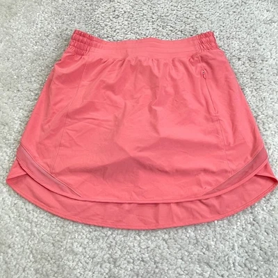 Saia Quente Lululemon Hotty Saia Skort Creme de Framboesa Pêssego Coral Mulheres 8 - Imagem 1 de 4