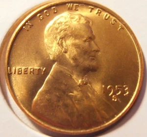 1953 S Lincoln Cent, Better Grade BU (53SBG9) - Picture 1 of 4