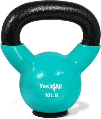 Yes4All Kettlebells Rubber Base, Kettlebell Set for Women, Strength Training Ket - Image 1 of 4