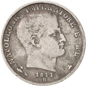 [#416563] Coin, ITALIAN STATES, KINGDOM OF NAPOLEON, Napoleon I, Lira, 1811, Bol - Picture 1 of 2
