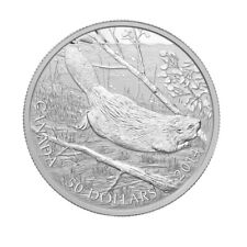 2014 Canada $50 Swimming Beaver 5 oz. proof finish 99.99% silver